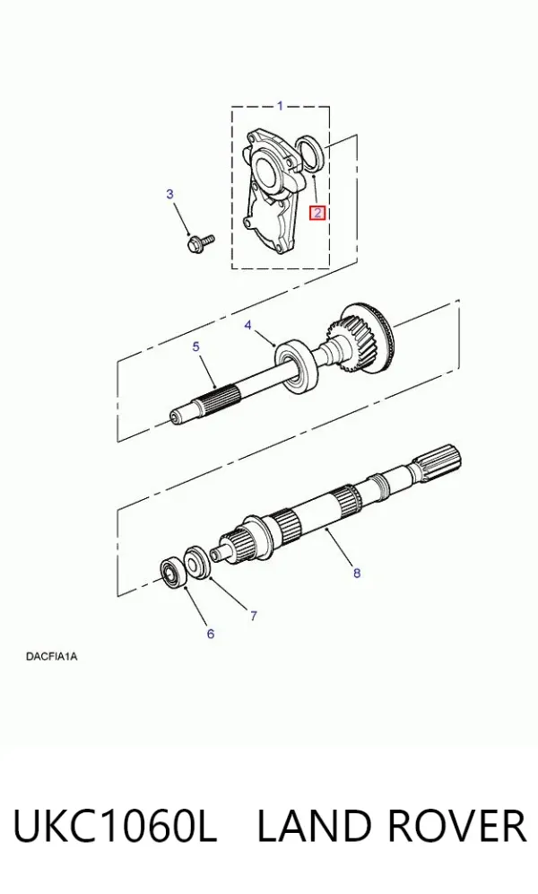 Vedação da Caixa Automática de Mudança (de árvore de saída/primária) UKC1060L Land Rover