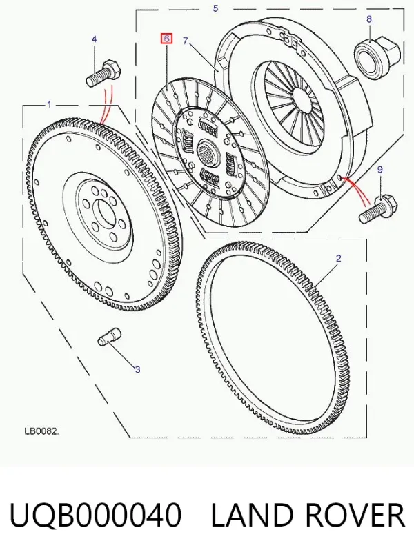 Disco de embraiagem UQB000040 Land Rover