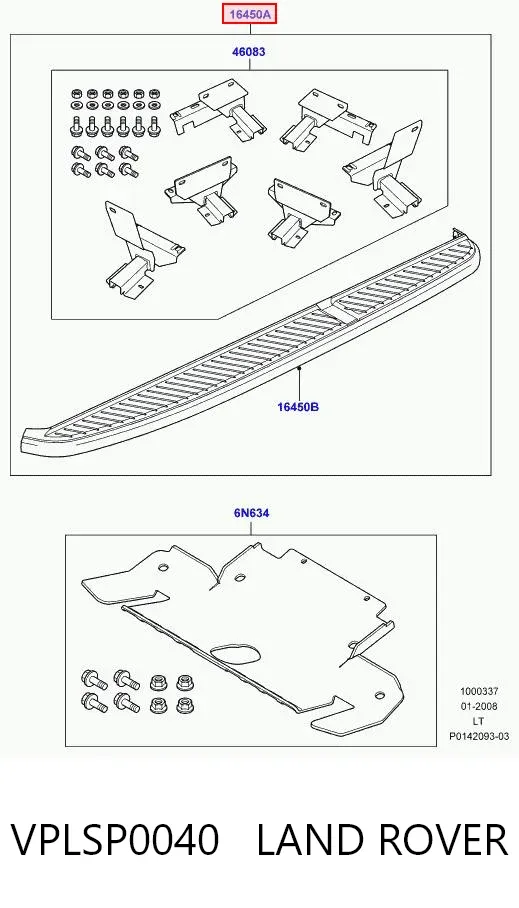 Grampo dobrável (kit para automóvel) VPLSP0040 Land Rover