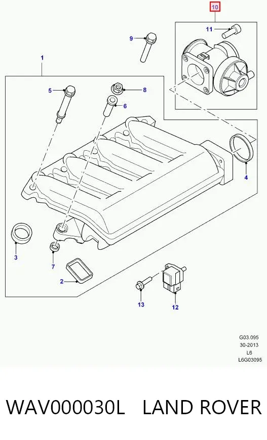 Válvula EGR de recirculação dos gases WAV000030L Land Rover
