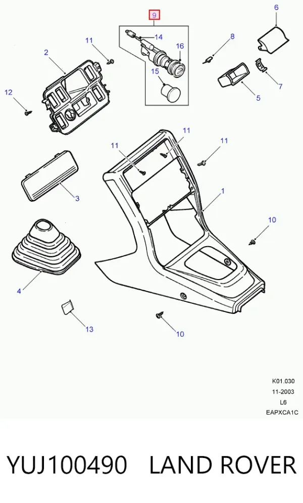 Acendedor de cigarros YUJ100490 Land Rover