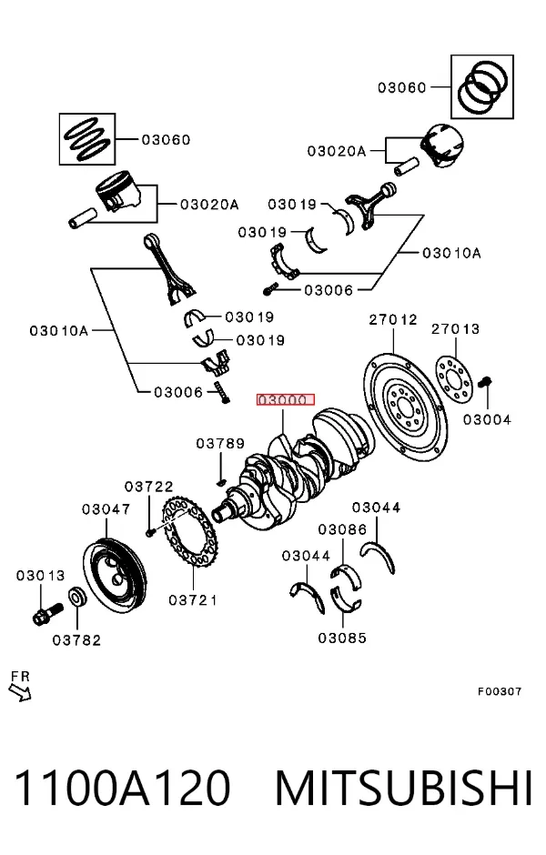 Cambota de motor Mitsubishi Outlander II XL
