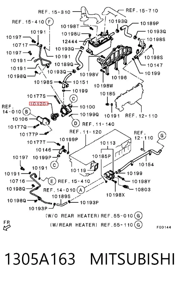 Termostato 1305A163 Mitsubishi