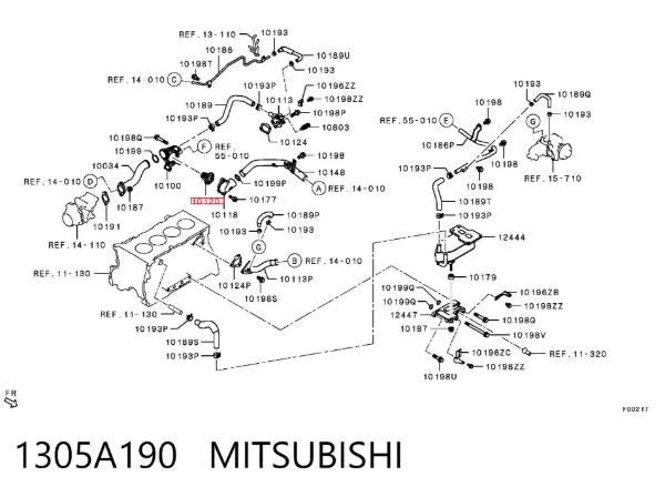 Termostato 1305A190 Mitsubishi