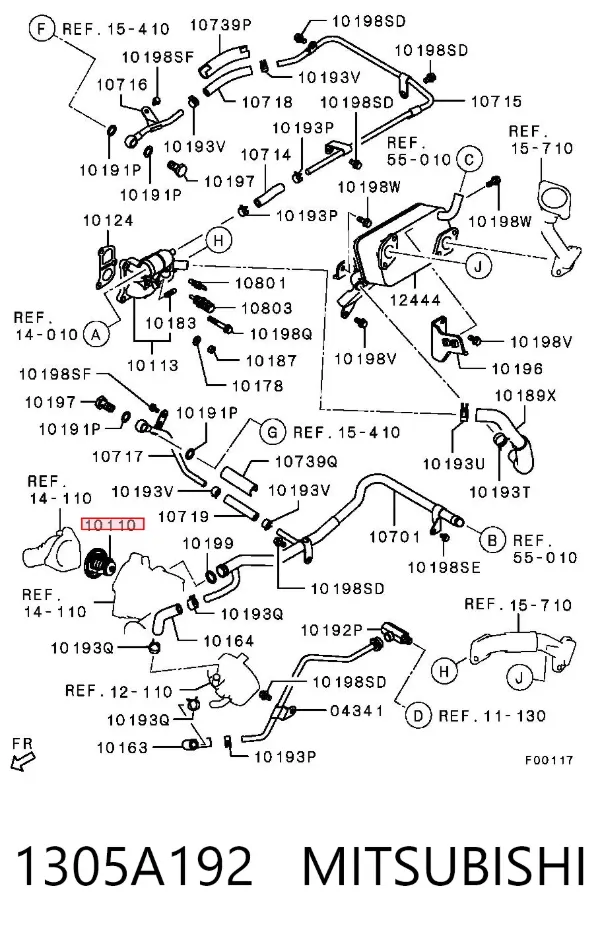 Termostato 1305A192 Mitsubishi