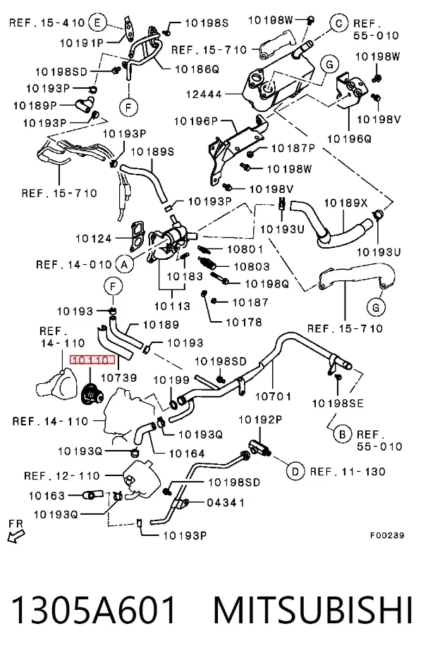 Termostato 1305A601 Mitsubishi