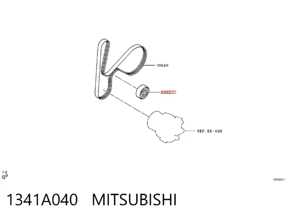 Rolo parasita da correia de transmissão 1341A040 Mitsubishi