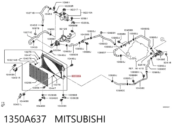 Radiador do inversor 1350A637 Mitsubishi