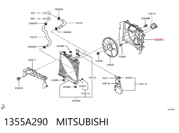 1355A290 Mitsubishi