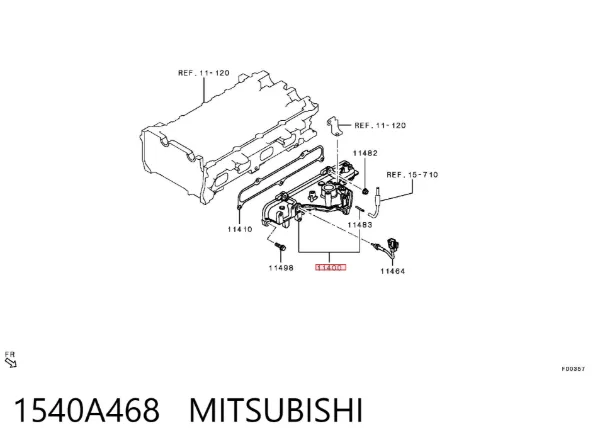 Tubo coletor de admissão 1540A468 Mitsubishi
