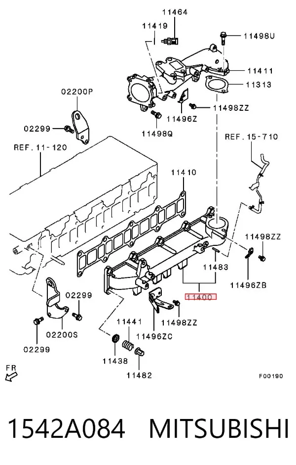 Tubo coletor de admissão Mitsubishi Pajero IV LONG