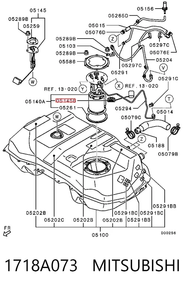 Sensor do nível de combustível no tanque 1718A073 Mitsubishi