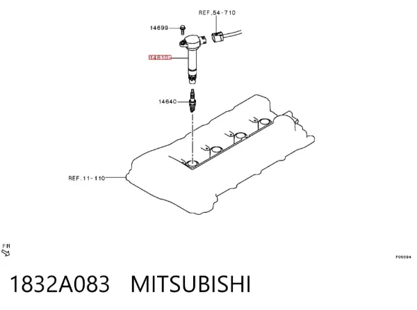 Bobina de ignição 1832A083 Mitsubishi