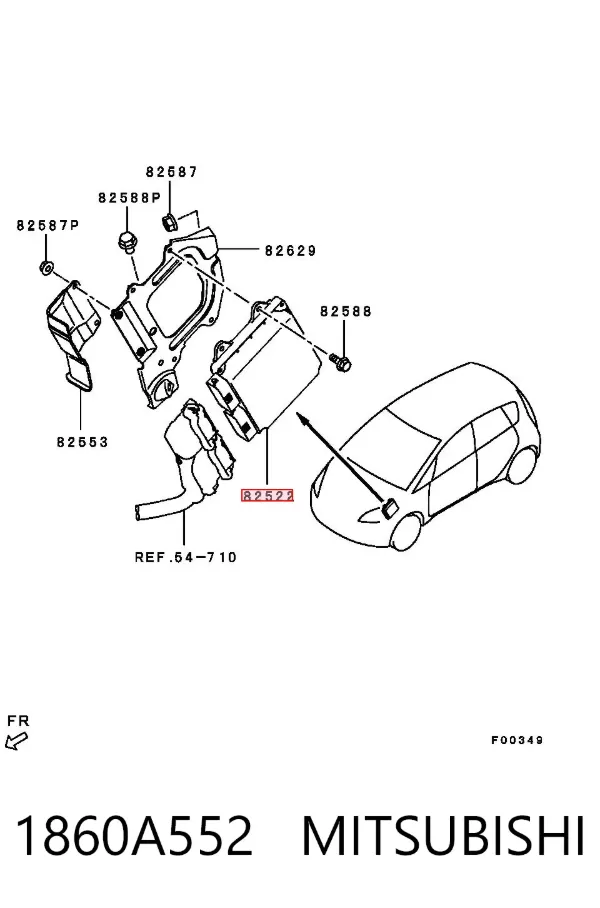 Módulo de direção (Centralina eletrônica) de motor Mitsubishi Colt VI