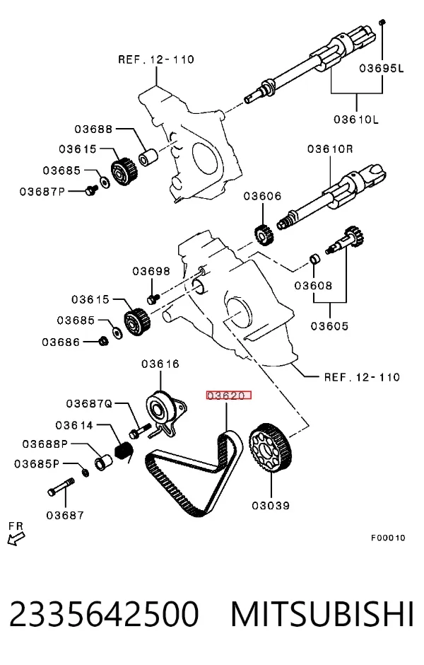 Correia da árvore de equilibração 2335642500 Mitsubishi