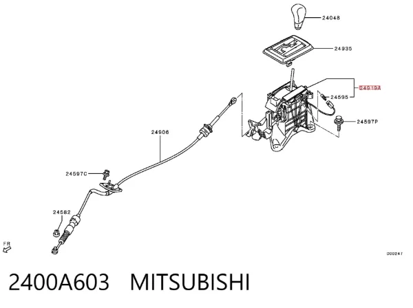Mecanismo de mudança (ligação) Mitsubishi ASX GA