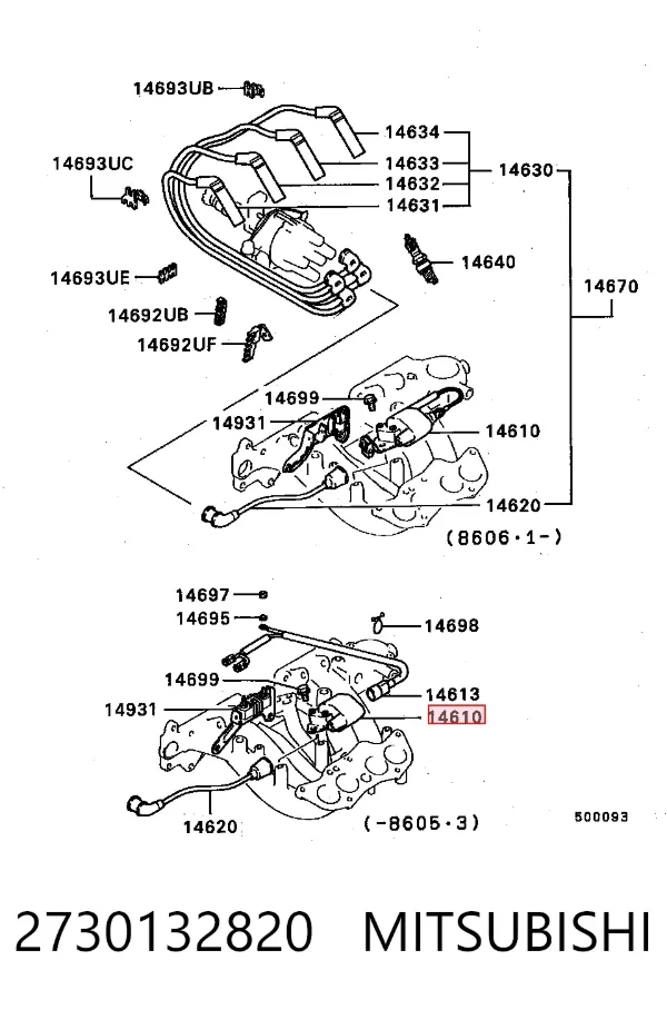 Bobina de ignição 2730132820 Mitsubishi