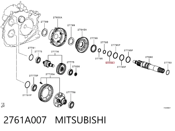  2761A007 Mitsubishi