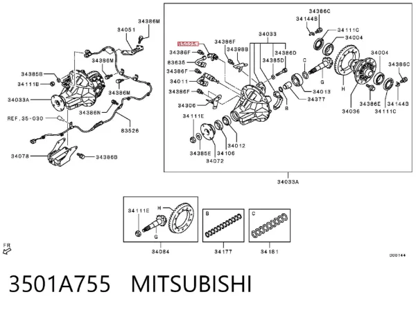  3501A755 Mitsubishi