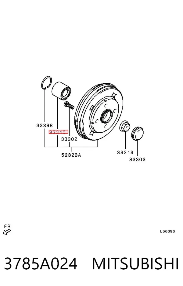 Rolamento de cubo traseiro 3785A024 Mitsubishi