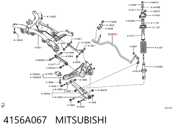 Estabilizador traseiro Mitsubishi Outlander III