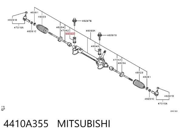 Tração de direção 4410A355 Mitsubishi