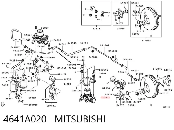 Bomba a vácuo 4641A020 Mitsubishi