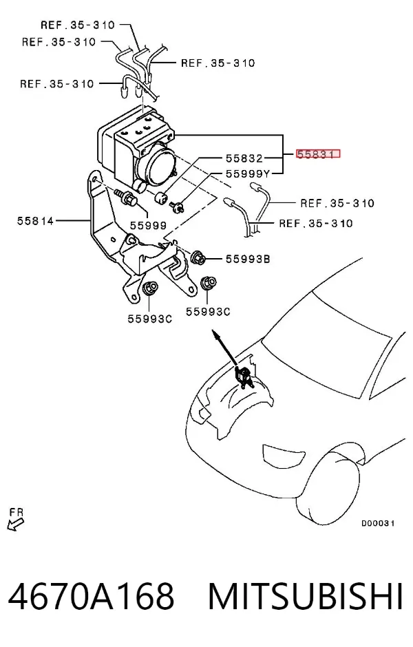 Unidade hidráulico de controlo ABS Mitsubishi L 200 IV