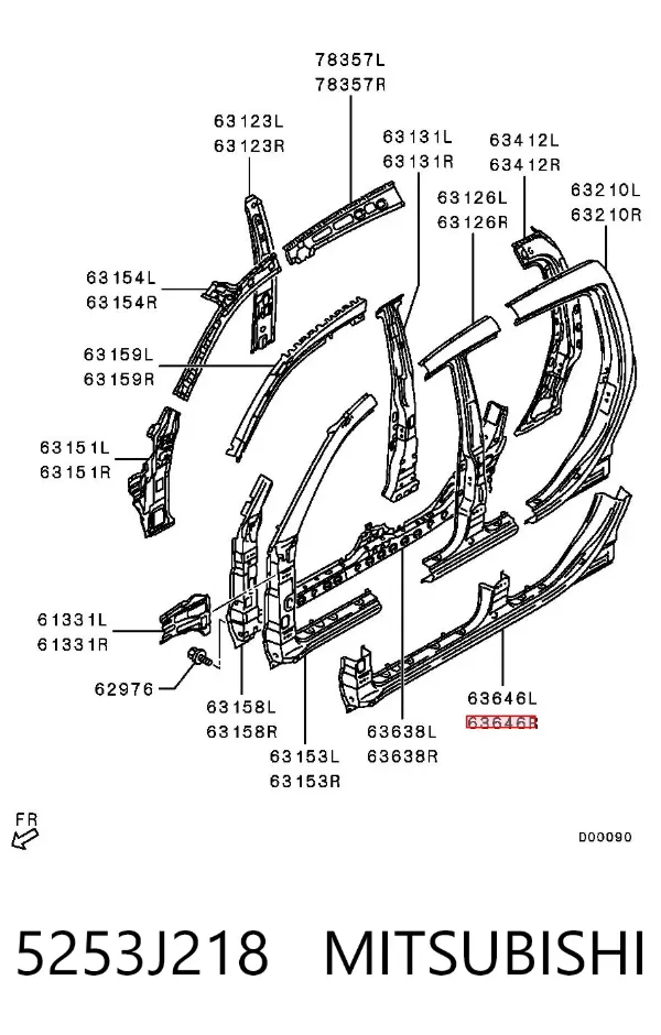 Acesso externo direito Mitsubishi L 200 IV