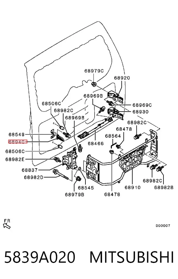  5839A020 Mitsubishi