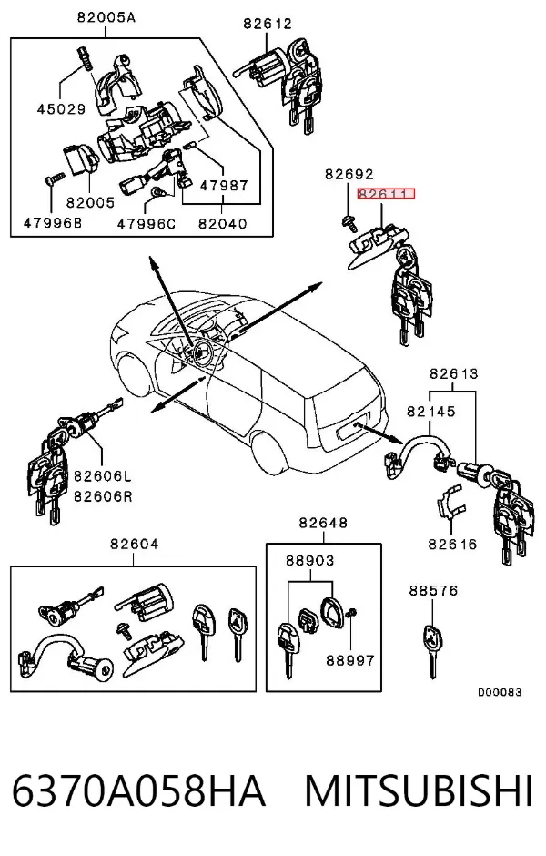  6370A058HA Mitsubishi