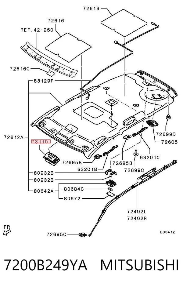 Estojo para os óculos 7200B249YA Mitsubishi