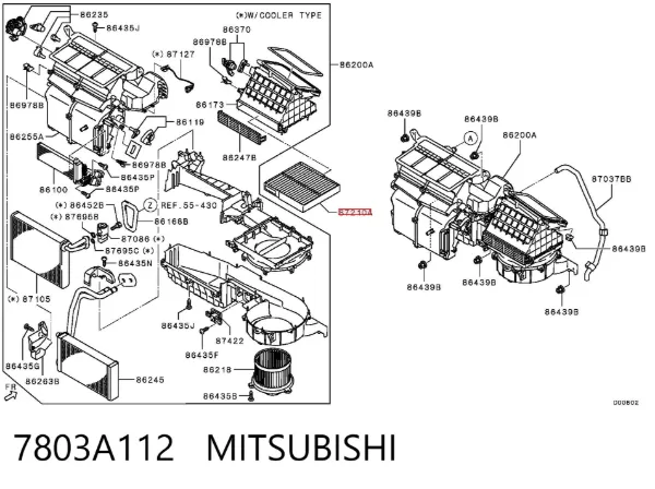 Filtro de salão 7803A112 Mitsubishi