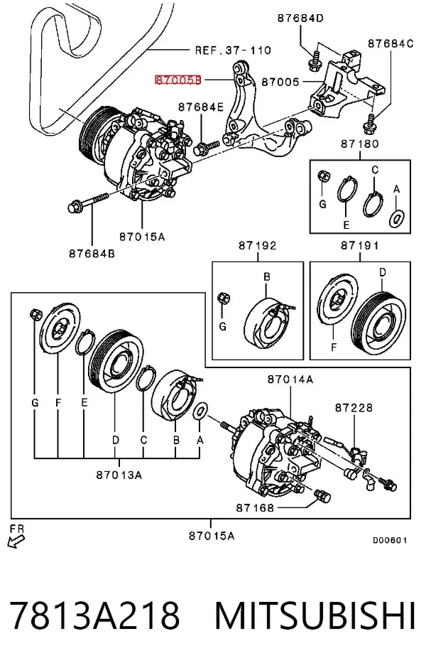 Consola do compressor de aparelho de ar condicionado 7813A218 Mitsubishi