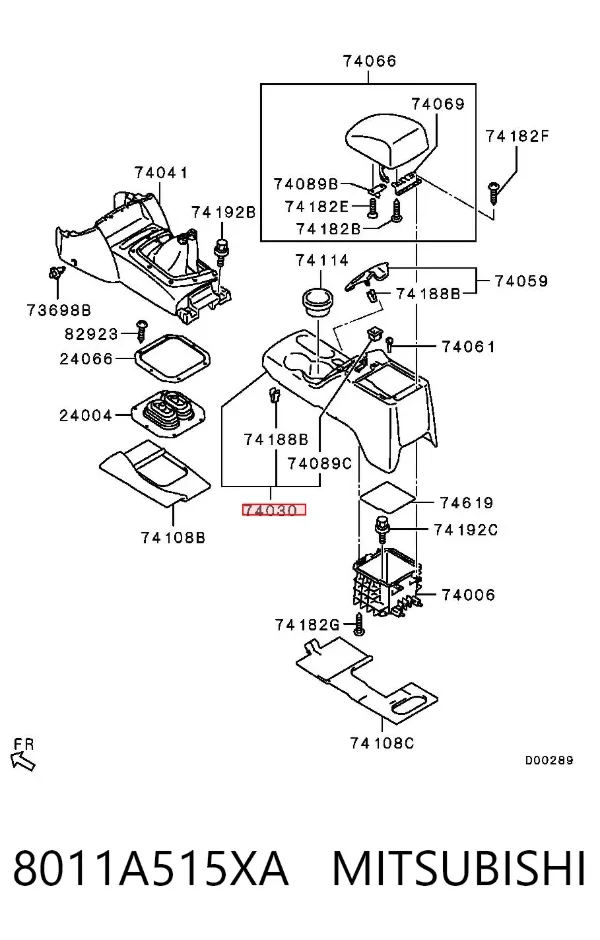 Consola de painel de controlo central 8011A515XA Mitsubishi