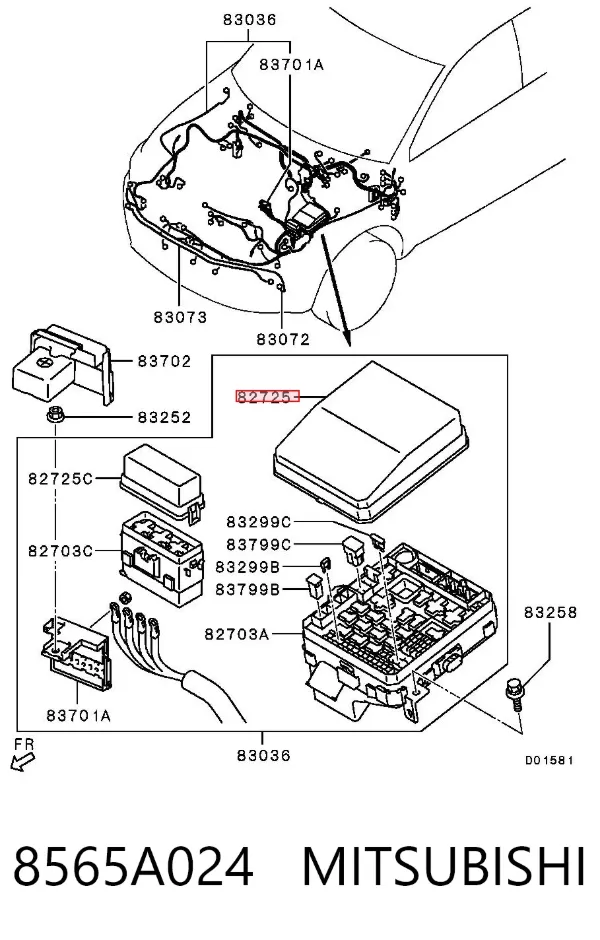 Tampa de unidade de dispositivos de segurança 8565A024 Mitsubishi