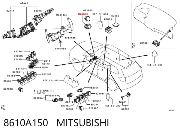 Botão de arranco de motor 8610A150 Mitsubishi