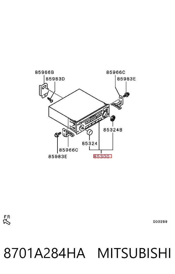 Aparelhagem de som (rádio AM/FM) Mitsubishi L 200 IV