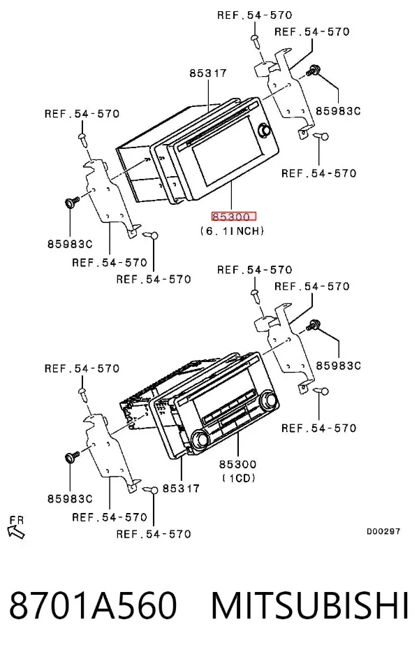 Aparelhagem de som (rádio AM/FM) 8701A560 Mitsubishi