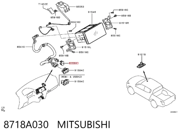Concentrador USB 8718A030 Mitsubishi