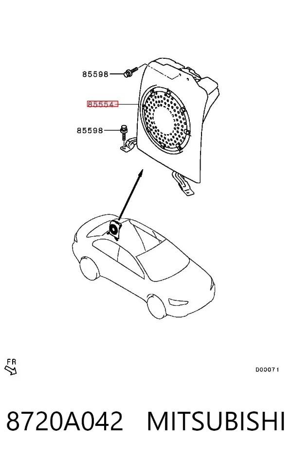 Subwoofer 8720A042 Mitsubishi