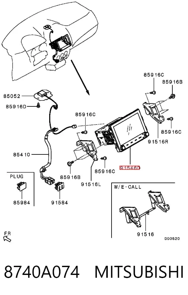 Mostrador multifuncional Mitsubishi ASX GA