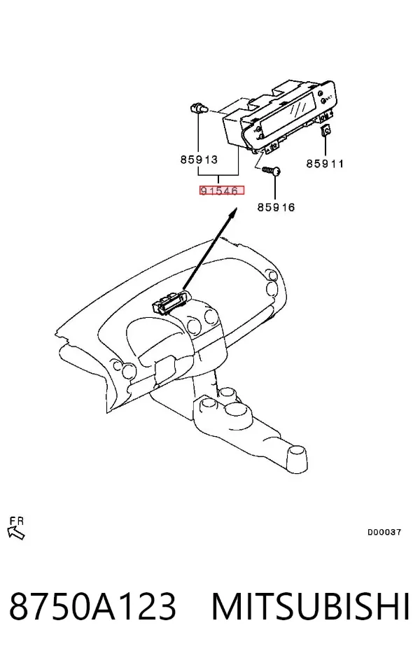 Mostrador multifuncional 8750A123 Mitsubishi