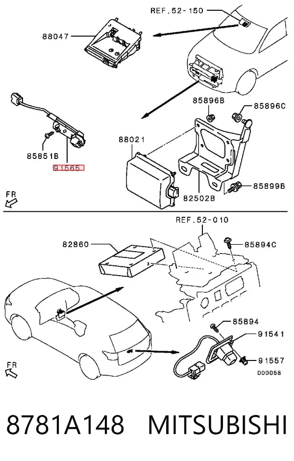 Câmara do sistema para asseguramento de visibilidade 8781A148 Mitsubishi