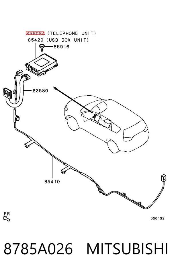 Unidade de controlo Bluetooth 8785A026 Mitsubishi