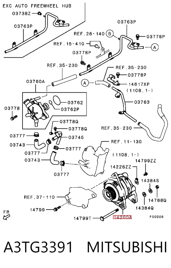 Gerador A3TG3391 Mitsubishi