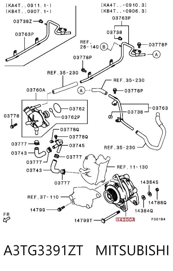 Gerador A3TG3391ZT Mitsubishi