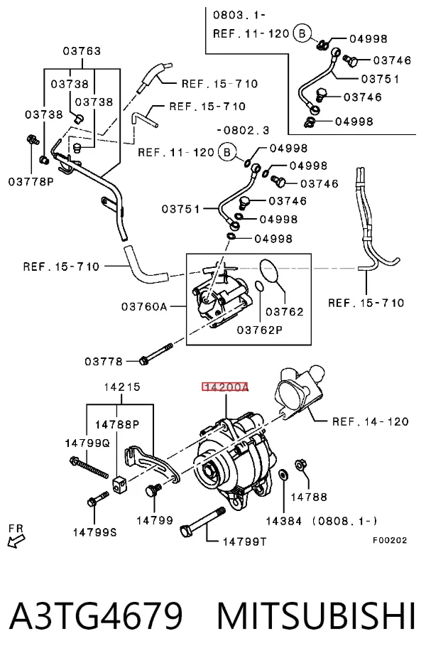 Gerador A3TG4679 Mitsubishi