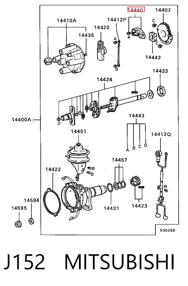 Módulo de ignição (comutador) J152 Mitsubishi