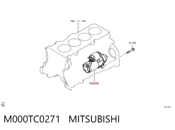 Motor de arranco M000TC0271 Mitsubishi